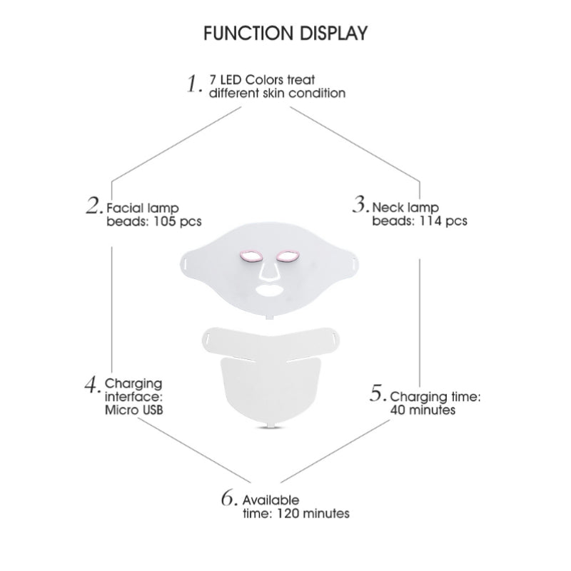 LED Face and neck Therapy mask